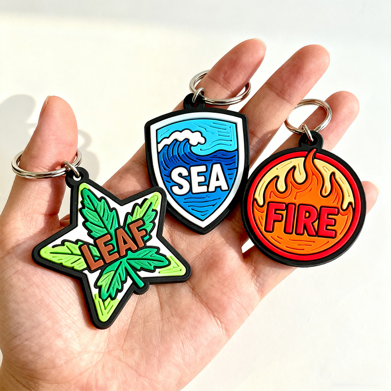 Custom Design Keychain Personalized Logo Pvc Rubber Keychain Business Promotional Gift