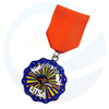 Texas personalized own design Fiesta medallion necklace medallas short ribbon carnival metal award orden Medal of Honor Texas