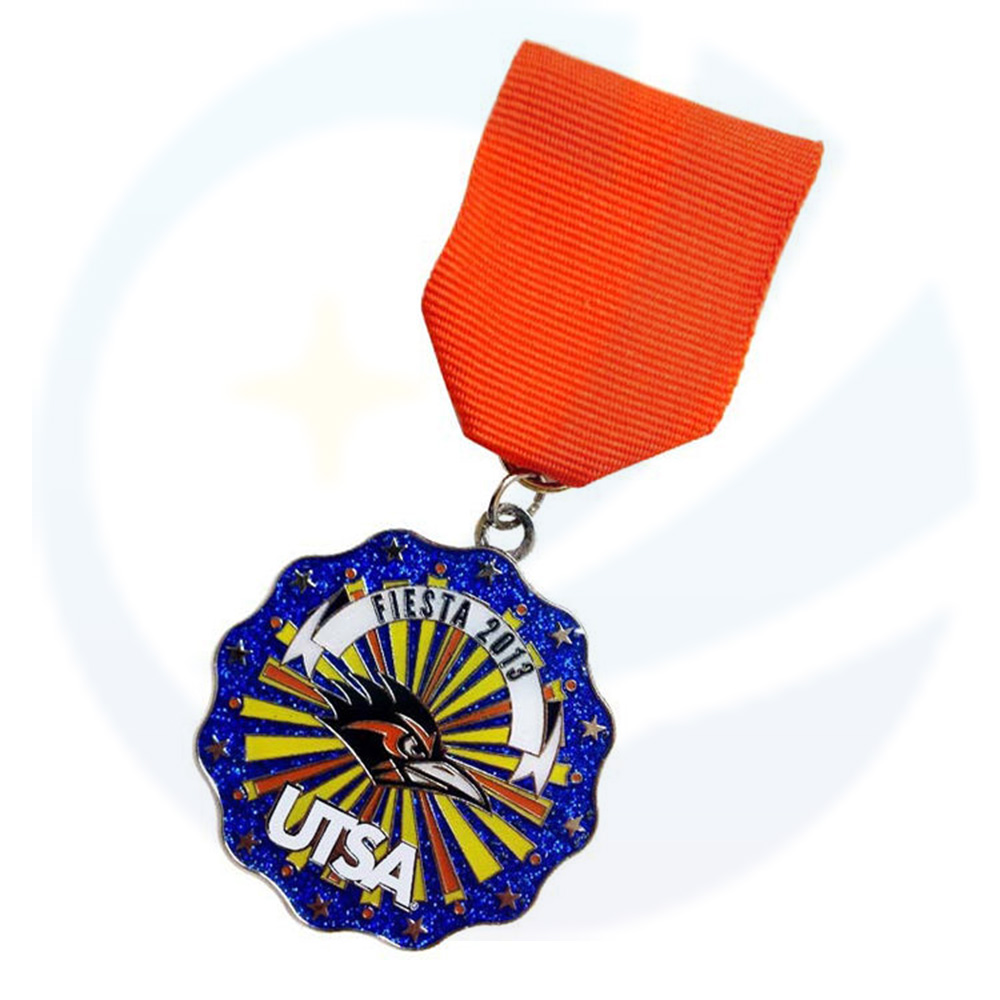 Texas personalized own design Fiesta medallion necklace medallas short ribbon carnival metal award orden Medal of Honor Texas
