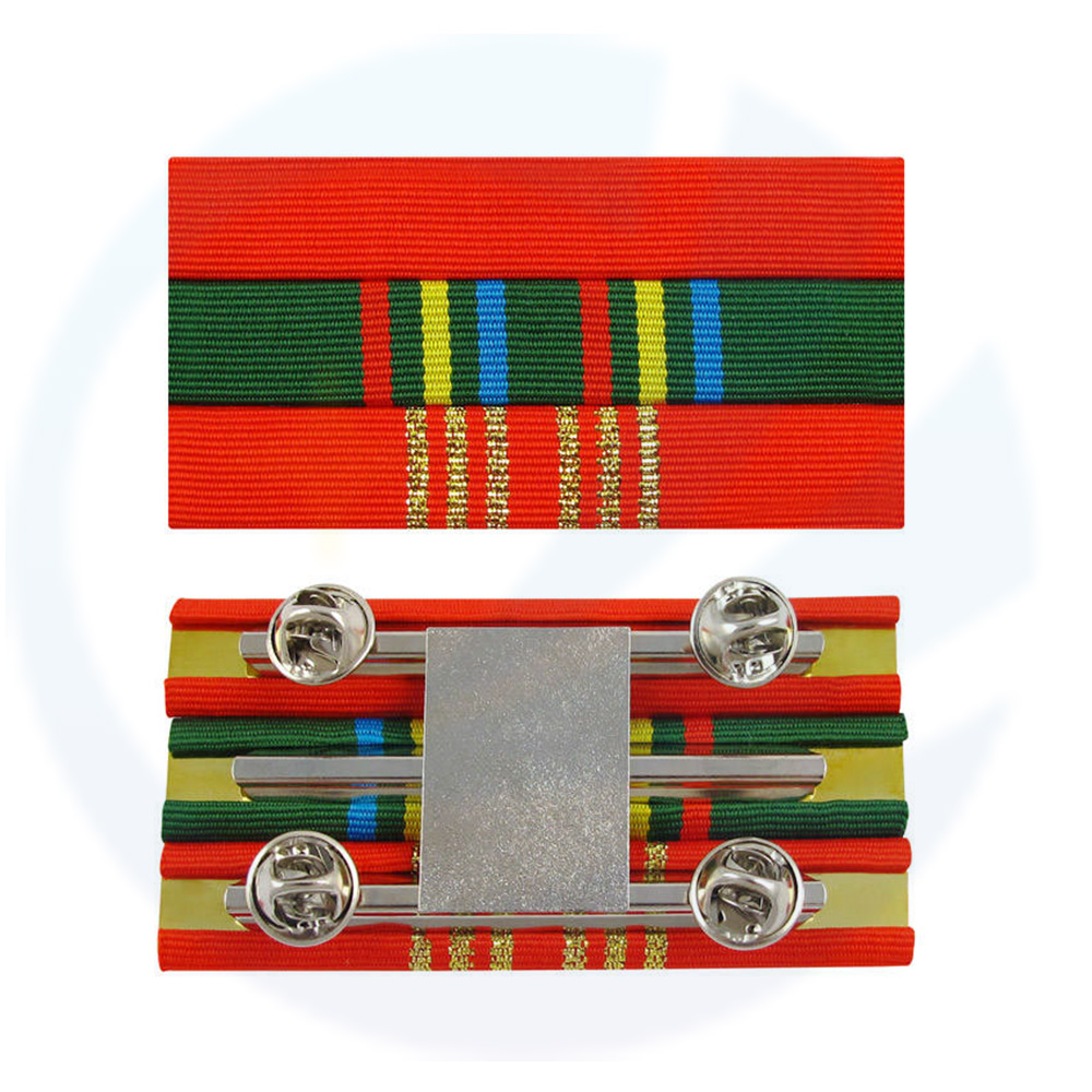 Custom soldier award medal pin stud Ribbon Bar