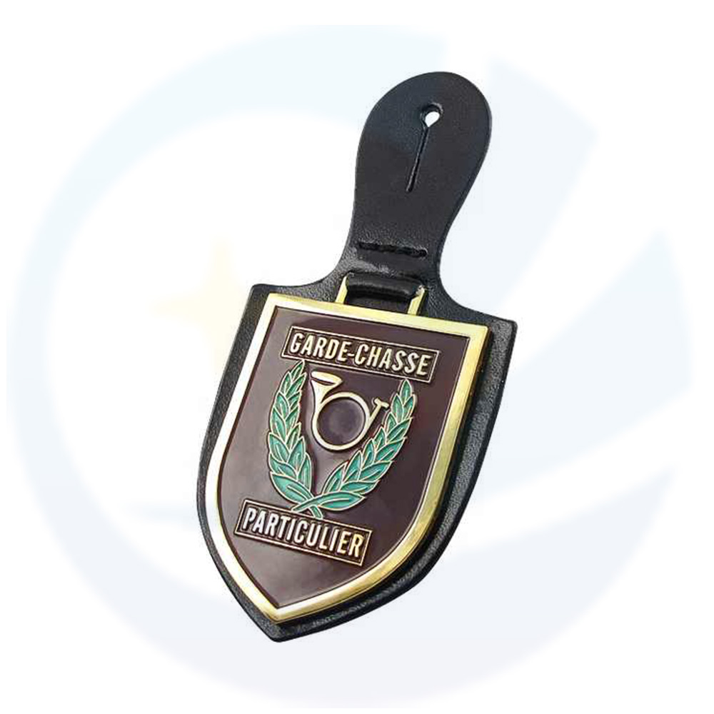 Badge Wholesale High Quality Custom Metal with Leather Iron Souvenir Love Europe Enamel Pin Badge Stamping Die Cutting Printing
