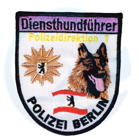 German Police Dog K9 Embroidery Pvc Rubber Patch