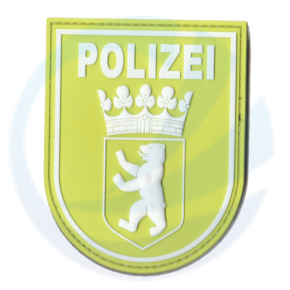 German Police Embroidery Pvc Rubber Patch