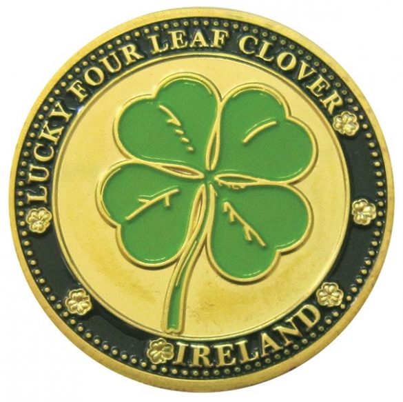 Clover Ireland Irish Good Lucky Challenge Coin