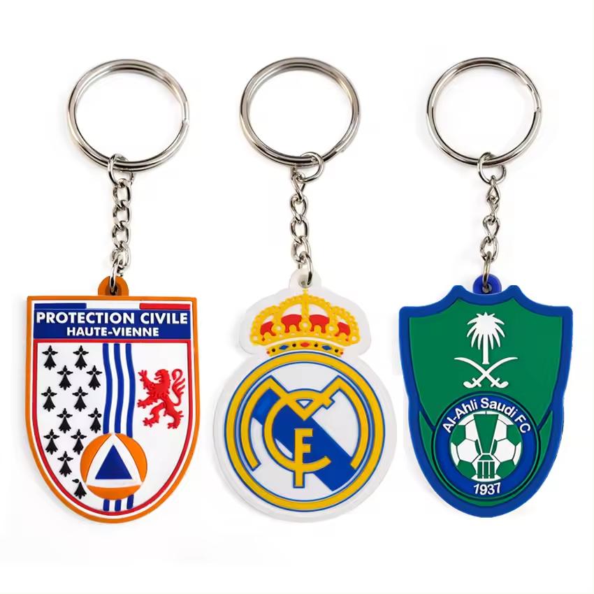 Volleyball Accessories American Football Soccer Club Rubber Key Chains