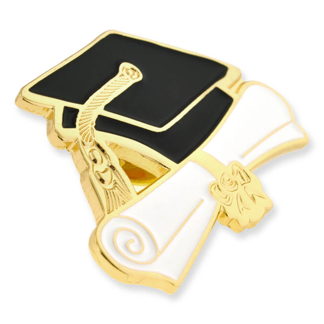 Graduation Cap and Diploma Pin