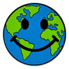 Smiley Earth Pin