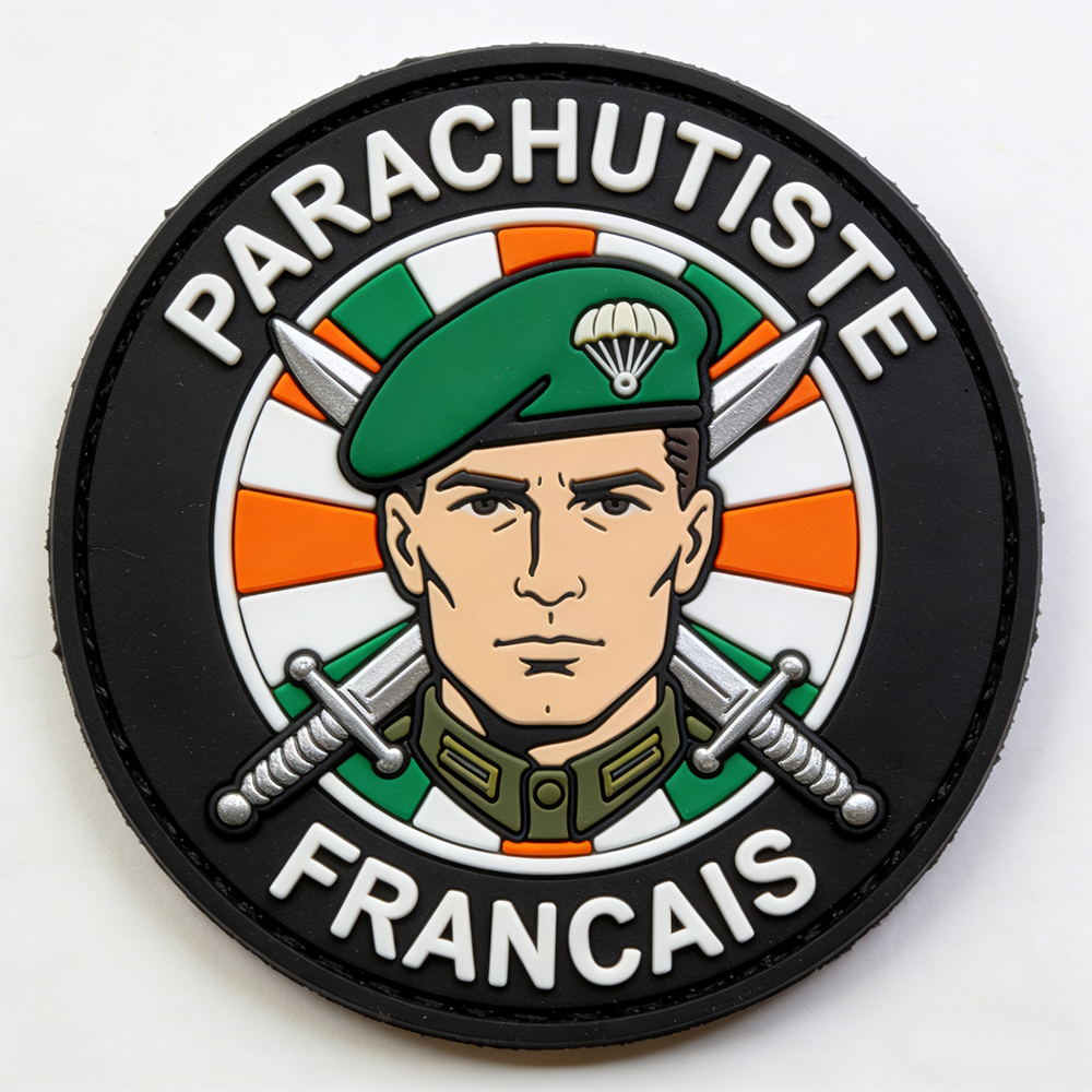 China Factory Wholesale French paratroopers Customized 2D/3D Soft Rubber PVC Patches Jacket Patch