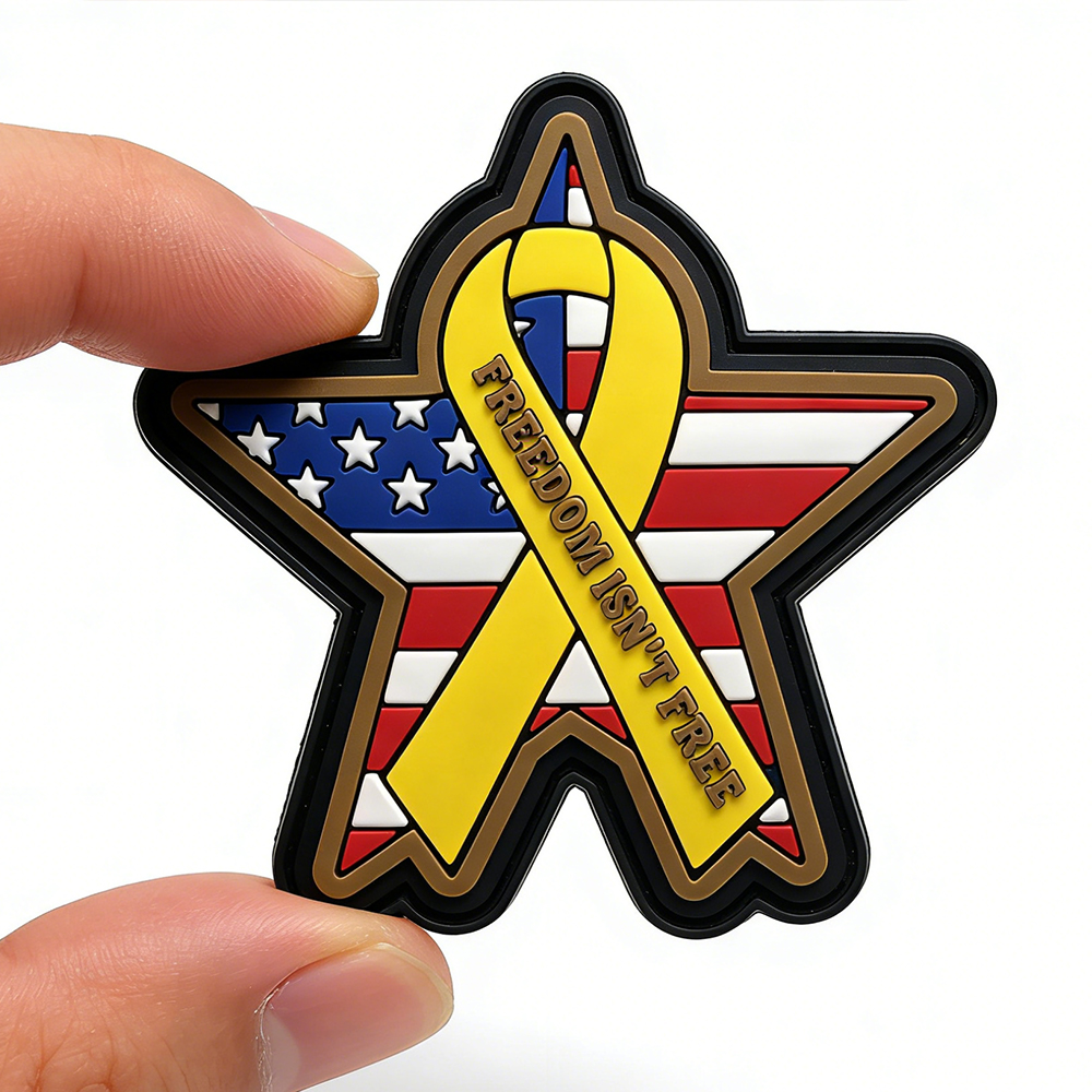 custom usa flag freedom isnt free 3D PVC Patch