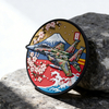 Japanese Fuji Sakura Landscape PVC Patch Colorful Jet Artwork Soft Rubber Emblem for Clothing Bags Accessories Decoration