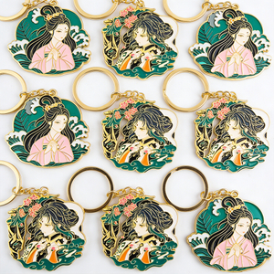 Promotion Gift Wholesale Cute Car Cartoon Animal Custom Logo Blank Soft Hard Enamel Metal Key Chain Custom Keychain