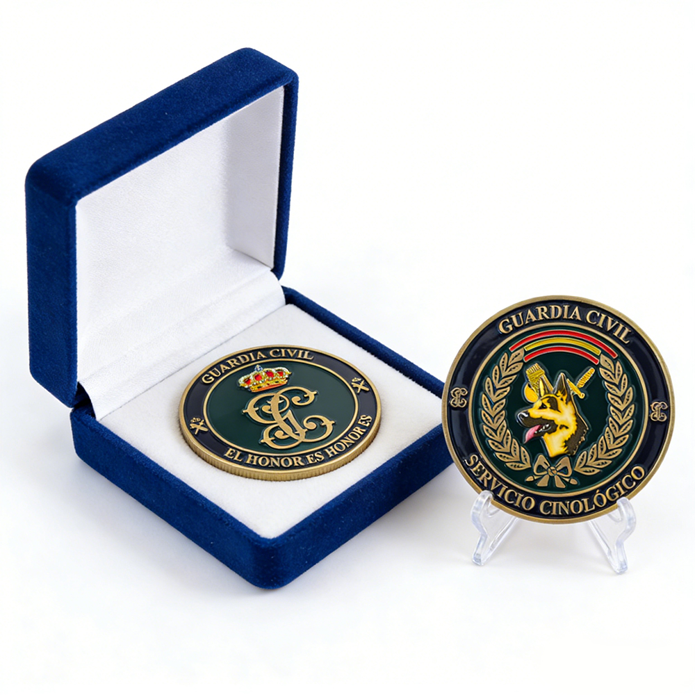 Spanish Military Police Service Challenge Coin Custom Metal Badge Coin