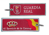 Spanish Police Embroidered Key Tag Custom Woven Fabric Keychain for Identification OEM