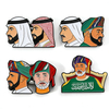 High Quality Black Metal Soft Enamel Saudi Arabia Pin National Day Souvenir Gifts Custom Brooch Pins Magnet Badge