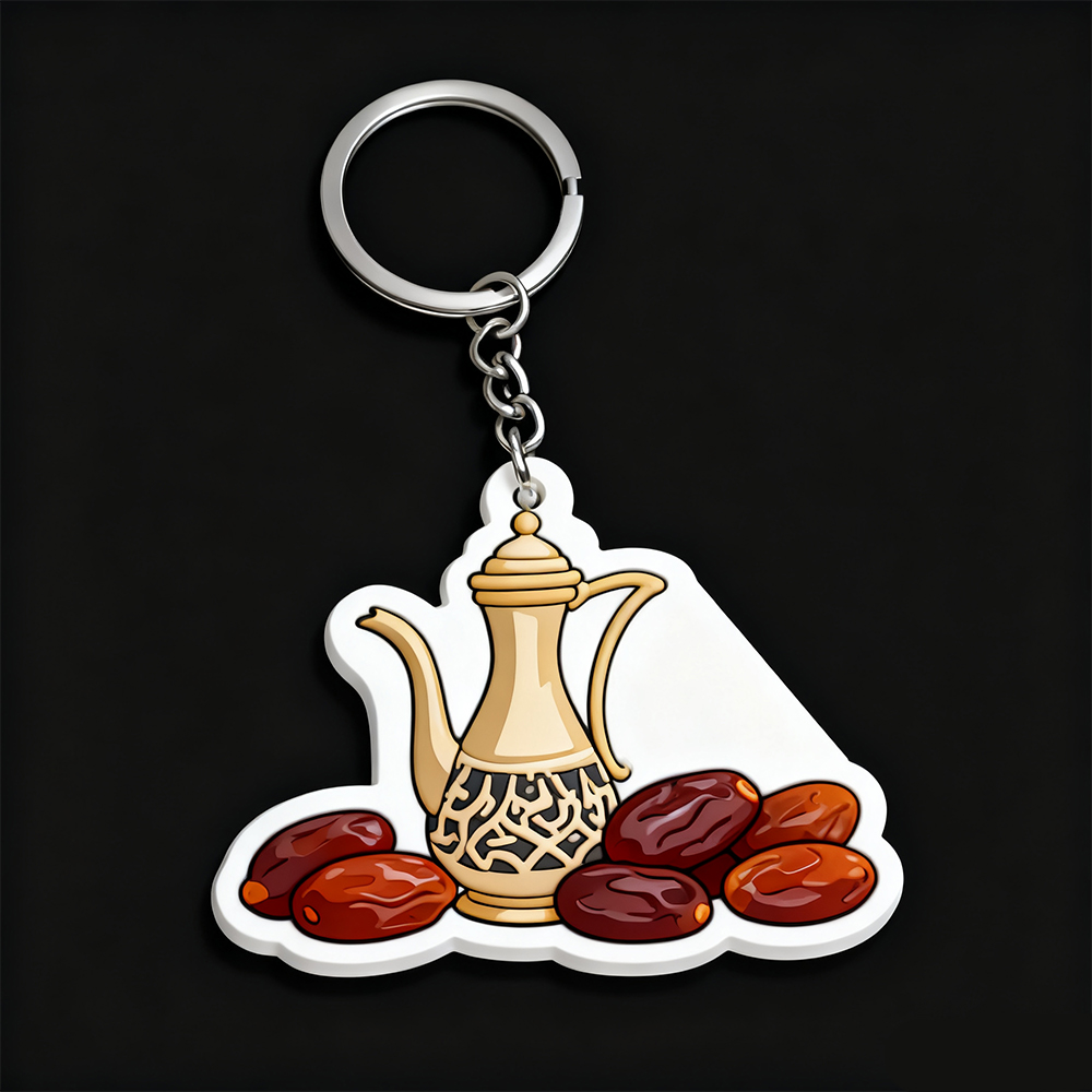 Manufacturer Personalized Logo Design Anime Custom Saudi Arabia United Arab Emirates Logo Silicone Key Holder 