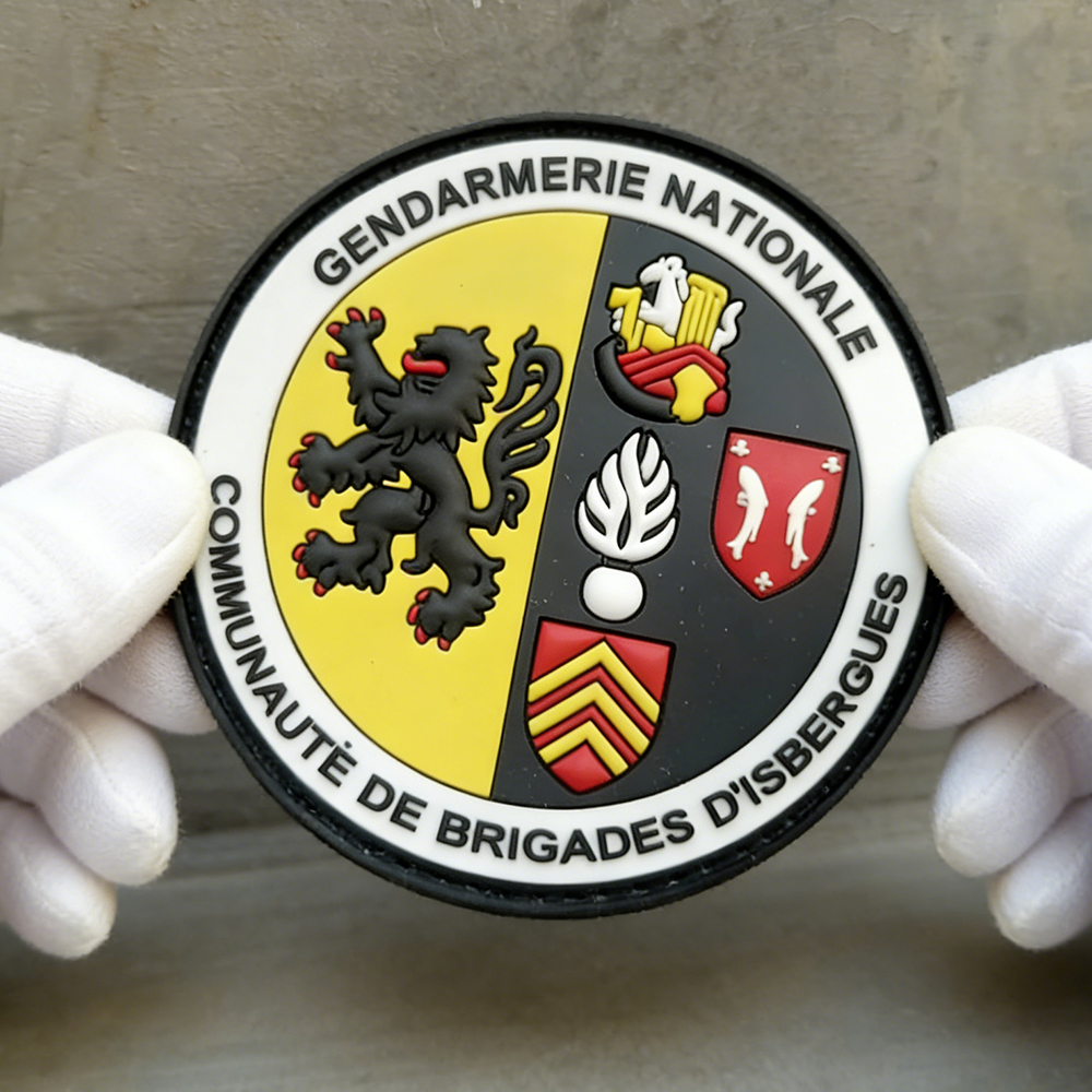 Belgium Regional Crest PVC Patch Custom Round Soft Rubber Emblem European Community Shield Design Durable PVC Patch