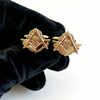 Freemason Cufflinks Metal Masonic Square and Compass Design Classic Symbolic Cuff Links for Formal Wear and Collection
