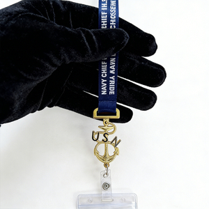 Chief Senior Master Chief Heritage Anchor Style Lanyard ID Card Holder for Collectors and Ceremonial Use