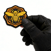 Bee-yond Hexagon 3D Rubber PVC Patch Unique Honeycomb Bee Inspired 3D Patch with Detailed Texture for Accessories and Gifts