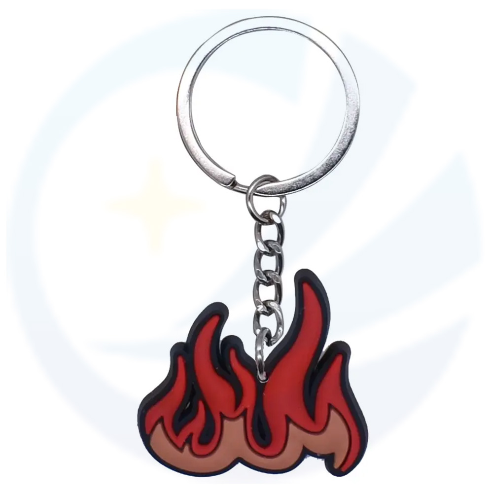High quality Firefighter Series key chain Custom 3D rubber keychain cute car keychains