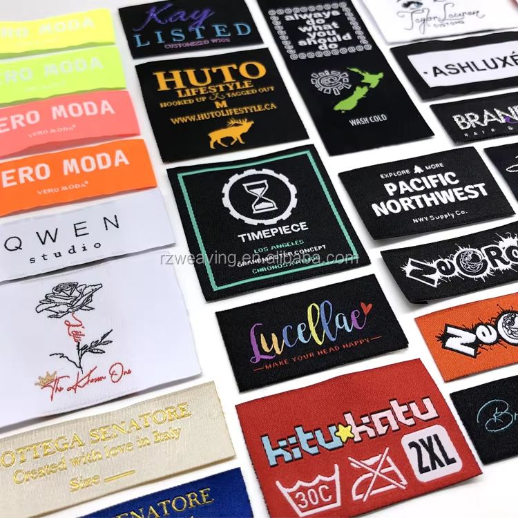 20 Years of Weaving Experience to Customize Private High-Density Damask Clothing Woven Labels