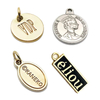 High Quality Custom Brand Name Letter Engraved Plate Tag Garment Metal Logo Labels for Clothing