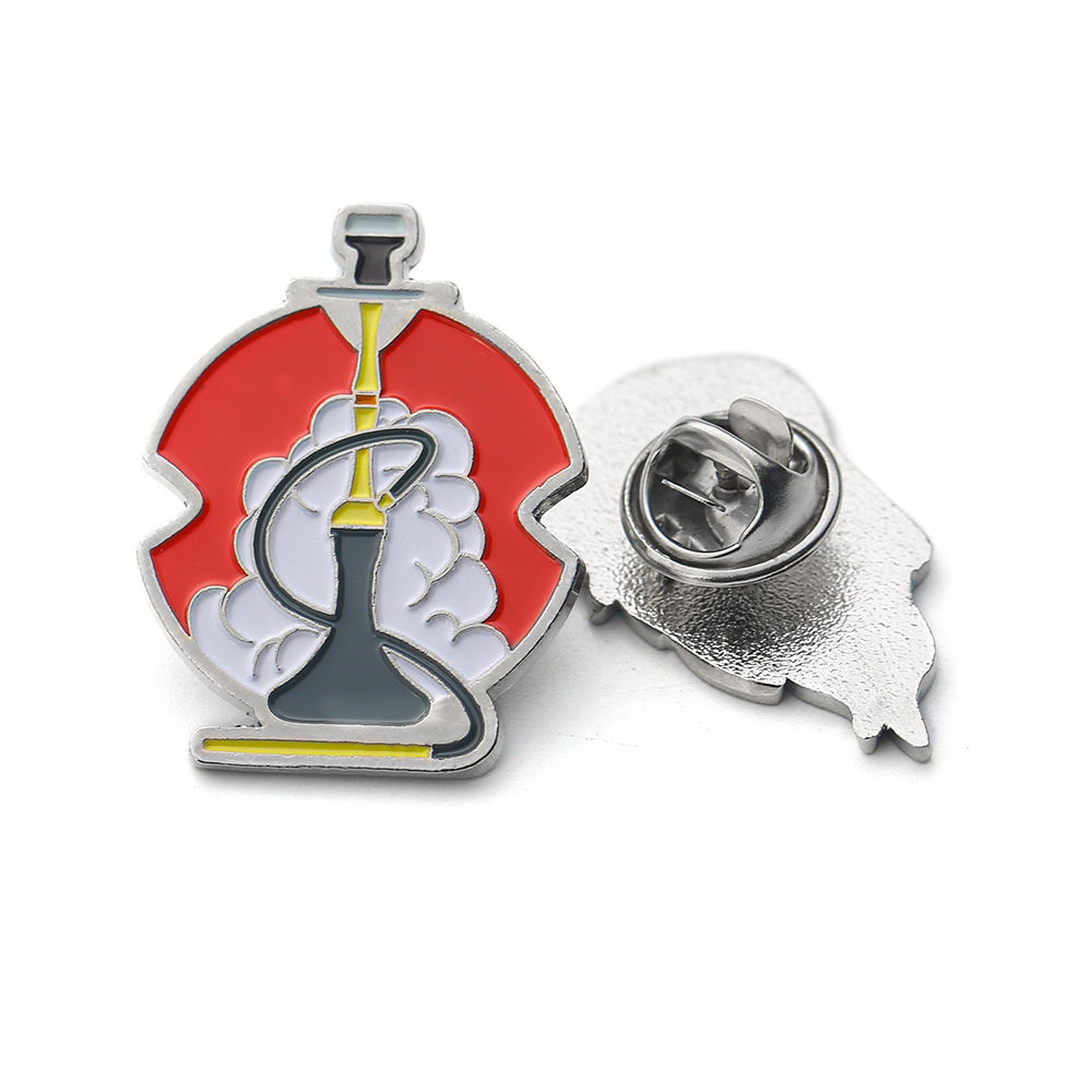 Metal Fire Shape Red Funny Enamel Pins Set