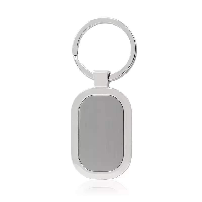 Custom Engrave Stainless Steel Blank Rhinestone Metal Logo Key Chain