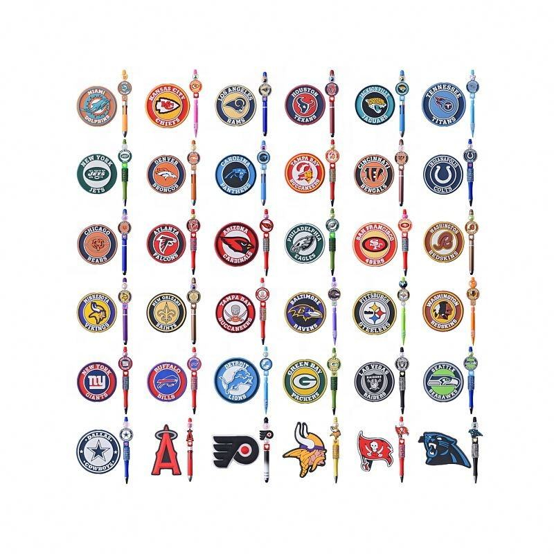 Custom Sport Team Focal Beads NFL Silicone Bead For Pen Making New Design Beads