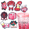 Wholesale pvc fit for 6mm drinking Korean cute cartoon tumbler straw topper holidays silicone Korean straw topper