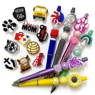 Wholesale Custom Food Grade Easy String DIY Jewelry Bracelet Beads On Pen Animal Focal Beads