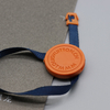 Custom 3D Embossed Logo Sneaker Lockable Rope Round Plastic Seal Hangtag String Cord Shoes Watch Clothing Hang Tag String