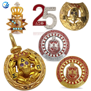 Custom Delta Sigma Pi ΔΣΠ Business Fraternity Member Badge Pin 