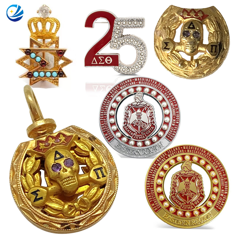 Custom Delta Sigma Pi ΔΣΠ Business Fraternity Member Badge Pin 