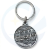 High quality zinc alloy made antique silver 3d metal car key chain custom personalized Pewter keychains with keyring