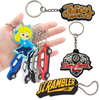 Manufacturer Soft Silicone Gift Logo Key Chains 2D 3D Cartoon Anime Personalized Key Chain Soft Rubber Pvc Custom Keychain