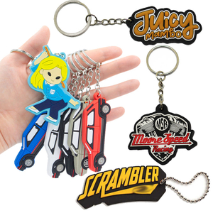 Manufacturer Soft Silicone Gift Logo Key Chains 2D 3D Cartoon Anime Personalized Key Chain Soft Rubber Pvc Custom Keychain