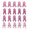 Custom Metal Detection Saves Lives Crossed Hats Brooch Badge Pink Ribbon Enamel Lapel Pin Breast Cancer Awareness Charms