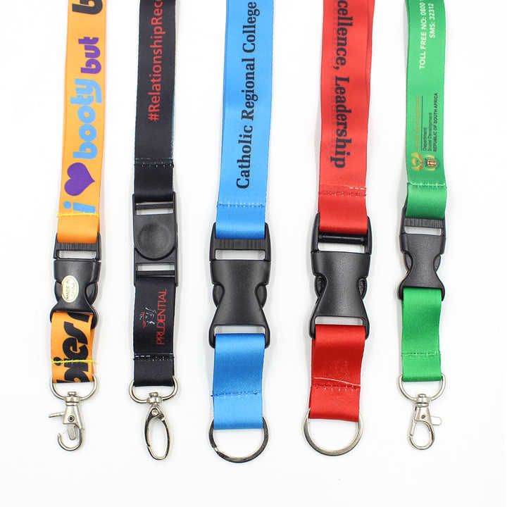 Custom Printed Neck Printing Logo Sublimation Polyester Anime Lanyard With Logo Custom College Nurse Lanyard For Id Badge
