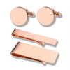 Manufacture Metal Blank Soft Enamel Diamond Suit Shirt Engraved Logo Tie Clips Men Cuff Links With Box Packaging Custom Cufflink
