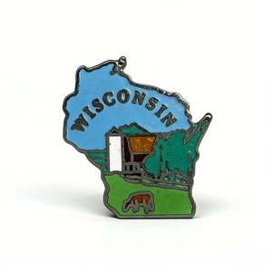 custom Wisconsin State Pin
