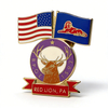 custom Red Lion PA BPOE Pin: Gold Enamel Finish - Patriotic Lodge Accessory