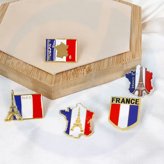 National Flag Brooch Enamel Pin, Clothes Accessories Brooch Travel Commemorative Lapel Badges