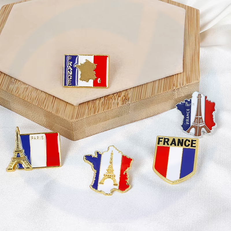 National Flag Brooch Enamel Pin, Clothes Accessories Brooch Travel Commemorative Lapel Badges