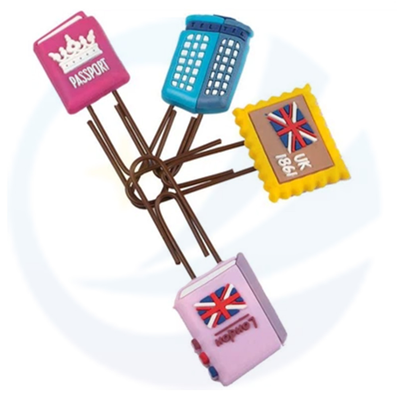 3D Cartoon Rubber Souvenir Bookmark Cheap PVC Cute Bookmarks