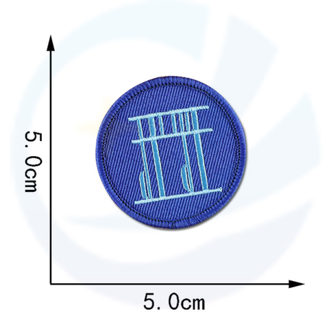 Wholesale custom logo 3d clothing large school sport embroidery badge big scout woven embroidered patch for sale