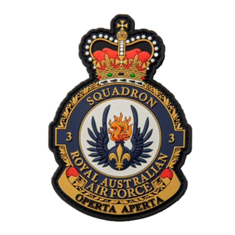 OEM Squadron Royal PVC Crest Badge Squadron Patch Official Crest Rubber Reusable Canadian Patches