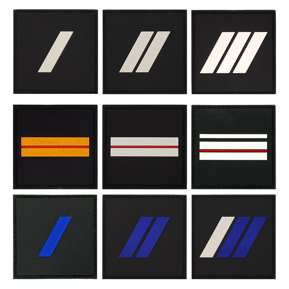 France Uniform Scratch Grades Brigadier Gendarmerie PVC Patch Chest Braid Rank Chevron Blood Type PVC Badge Patches