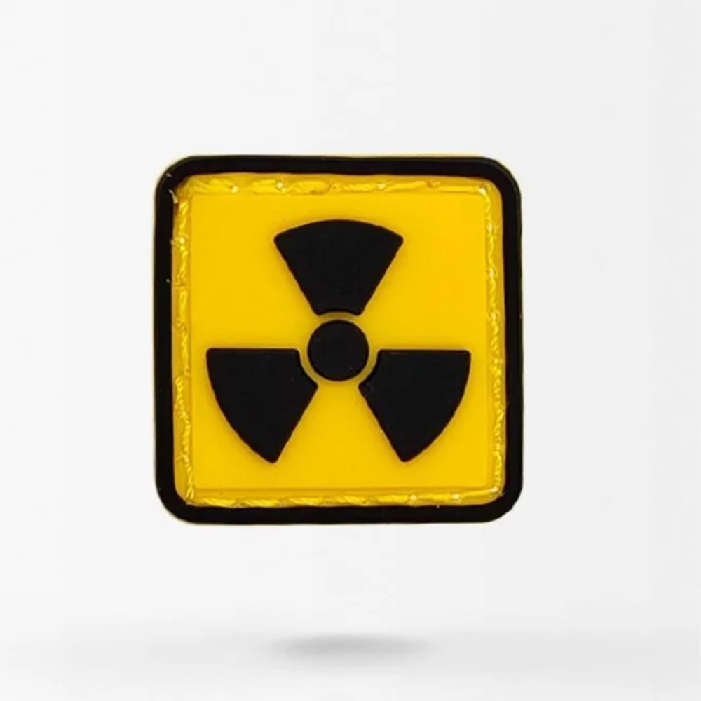 Cancel Pvc Anti Radiation Patch Mushroom Shape Cloud Nuclear Radiation 3D Rubber Patch Pvc Security Seal Tags for Bag Hat DIY