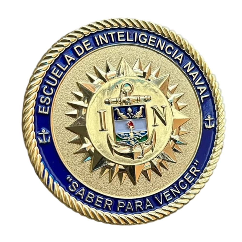  Custom Soft Enamel Logo Metal 3d Embossed Colombia Gold Coin